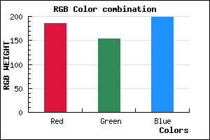 rgb background color #B99AC6 mixer