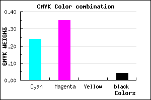 #B99EF4 color CMYK mixer