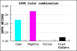 #B9A1F5 color CMYK mixer
