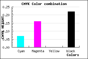#B9A6C6 color CMYK mixer
