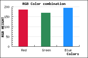 rgb background color #B9AAC2 mixer