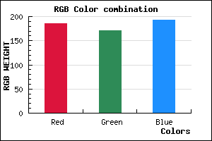 rgb background color #B9ABC1 mixer