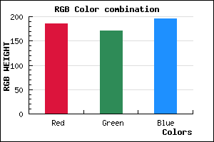 rgb background color #B9ABC3 mixer