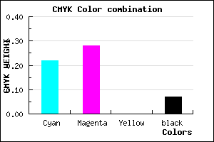 #B9ABED color CMYK mixer