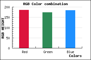 rgb background color #B9ADB8 mixer