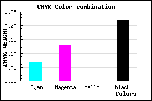 #B9ADC7 color CMYK mixer
