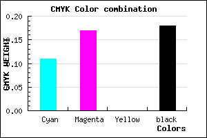 #B9ADD1 color CMYK mixer