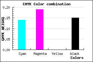 #B9AED8 color CMYK mixer