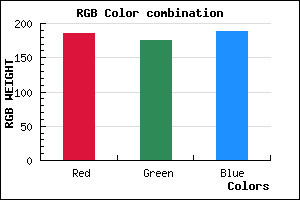 rgb background color #B9AFBD mixer