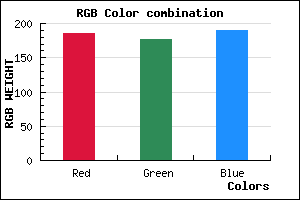 rgb background color #B9B0BE mixer