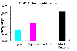 #B9B0CA color CMYK mixer