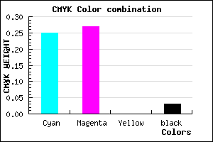 #B9B4F7 color CMYK mixer