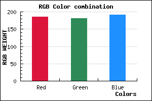 rgb background color #B9B5BF mixer