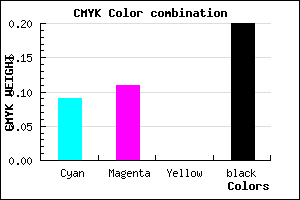 #B9B5CB color CMYK mixer