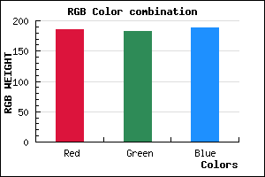 rgb background color #B9B7BD mixer