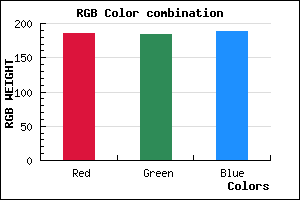 rgb background color #B9B8BC mixer