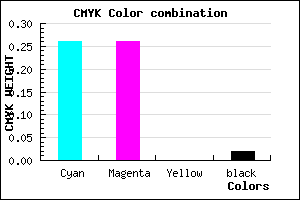 #B9B9FB color CMYK mixer