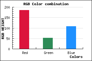 rgb background color #B9346C mixer
