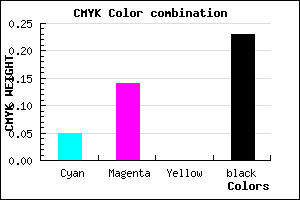 #BAA8C4 color CMYK mixer