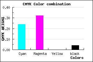 #BAA8F6 color CMYK mixer