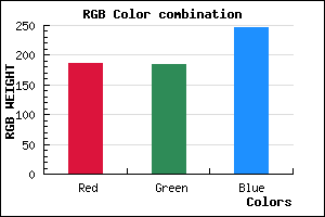 rgb background color #BAB8F6 mixer