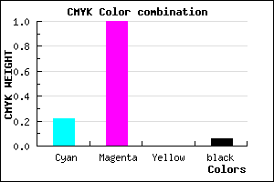 #BB00F0 color CMYK mixer