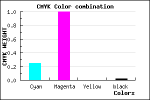 #BB00FA color CMYK mixer
