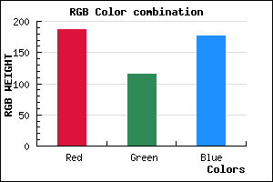 rgb background color #BB74B0 mixer