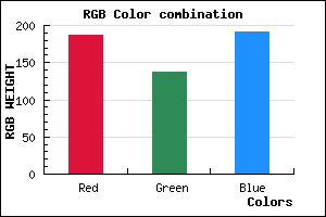 rgb background color #BB89BF mixer