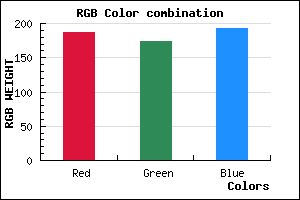 rgb background color #BBADC1 mixer