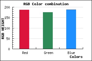 rgb background color #BBAFBD mixer