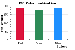 rgb background color #BBB0BC mixer