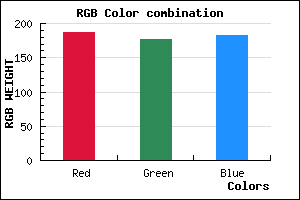 rgb background color #BBB1B7 mixer