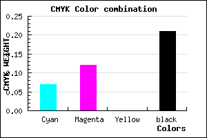 #BBB1C9 color CMYK mixer