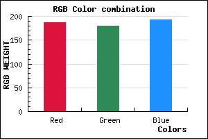 rgb background color #BBB3C1 mixer
