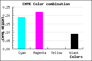 #BBB4E7 color CMYK mixer