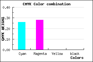 #BBB6FE color CMYK mixer
