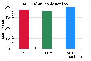 rgb background color #BBB7C7 mixer