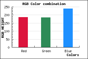 rgb background color #BBB9EF mixer