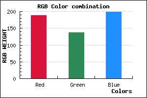 rgb background color #BC89C7 mixer