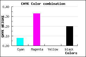 #BC89CD color CMYK mixer