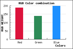 rgb background color #BC8AC6 mixer
