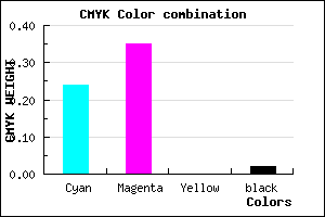 #BCA2F9 color CMYK mixer