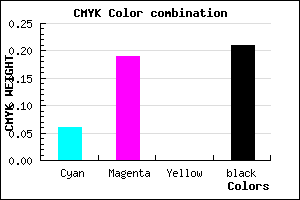 #BCA3C9 color CMYK mixer