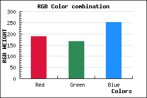 rgb background color #BCA6FC mixer