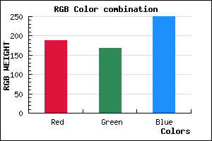 rgb background color #BCA7FA mixer