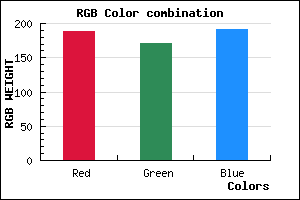 rgb background color #BCABBF mixer