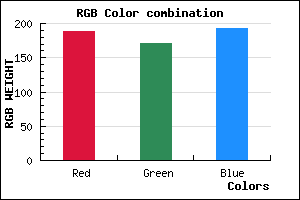 rgb background color #BCABC1 mixer