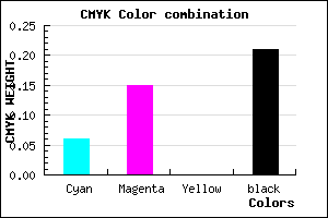 #BCABC9 color CMYK mixer