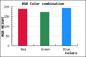 rgb background color #BCACC0 mixer